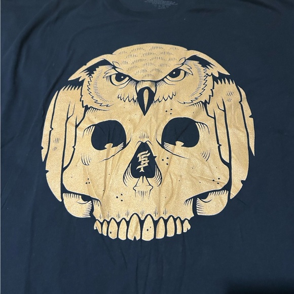 Upper Playground Wisdom Owl Blue Short Sleeve Tee Mens XXL - Picture 2 of 4